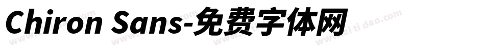 Chiron Sans字体转换